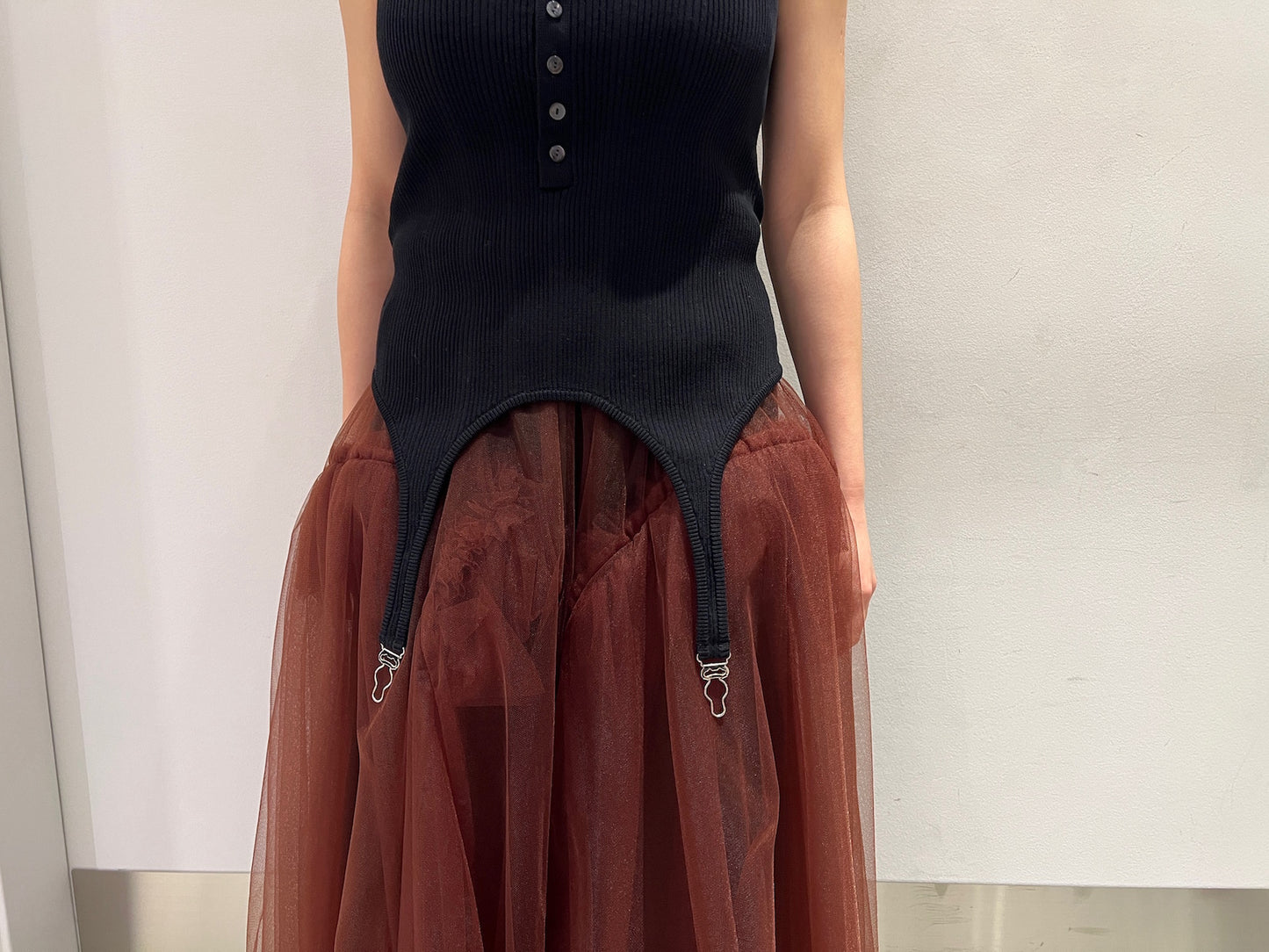 ニットタンクトップ