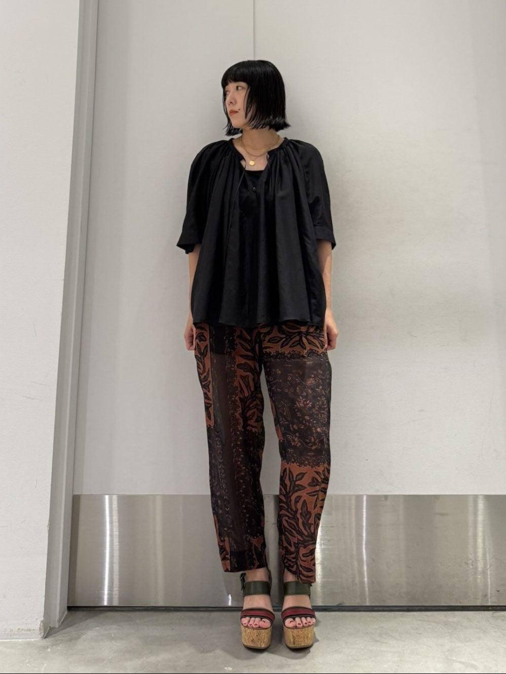 COTTON SILK GATHER TOPS