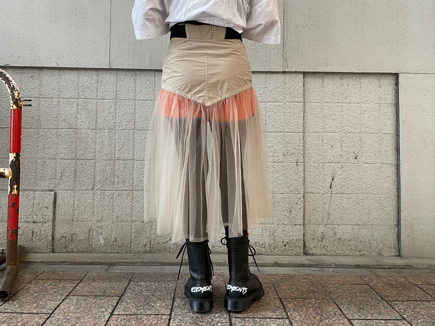 レイヤードチュールスカート
