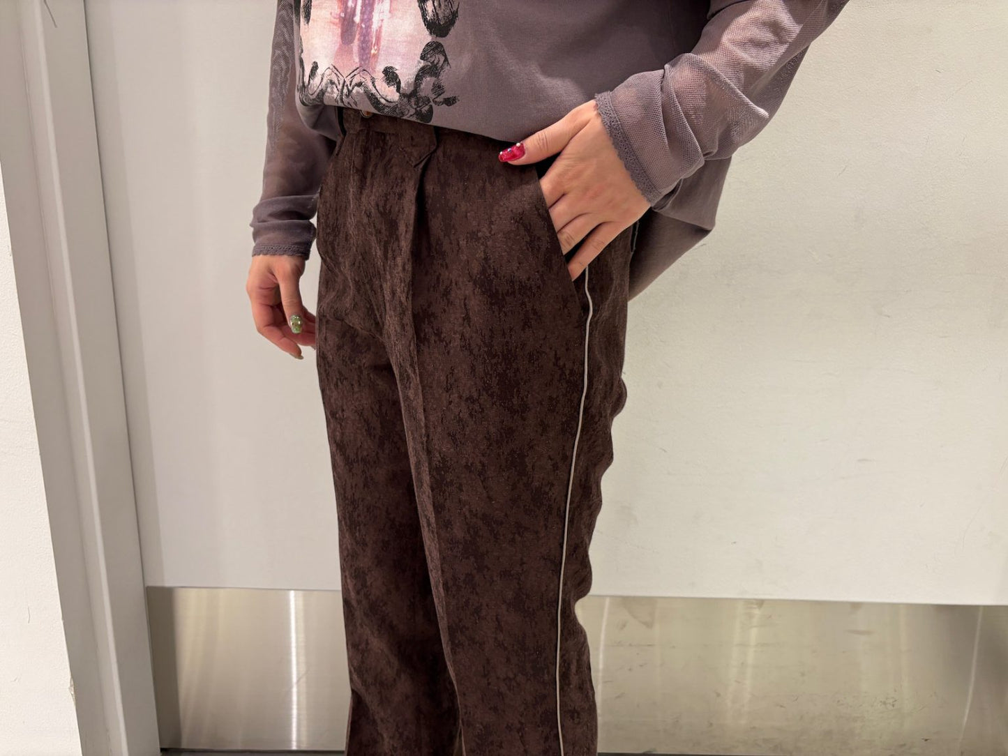 MISTY JACQUARD WESTERN SLACKS