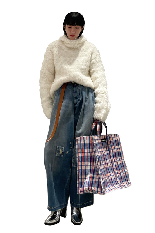 フード付ニット