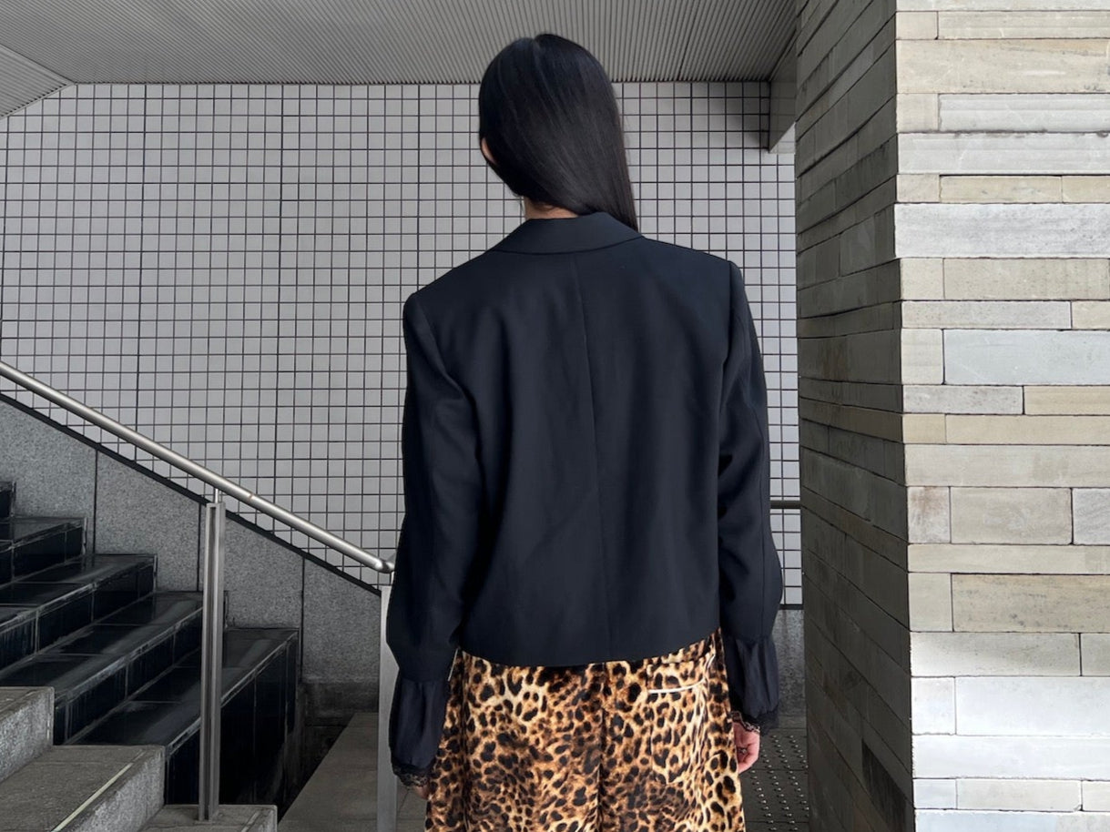 BLOUSE LAYERED PEACKED BLAZER【25SS】