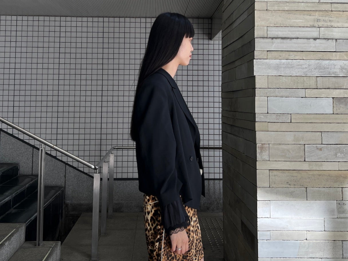 BLOUSE LAYERED PEACKED BLAZER【25SS】