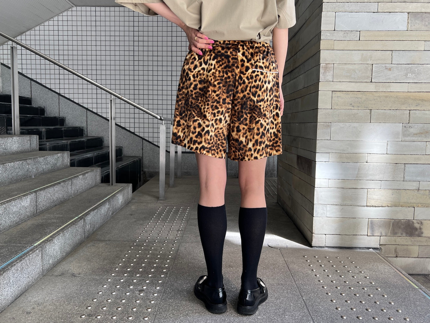 BRUSHED LEOPARD SHORT PANTS【25SS】