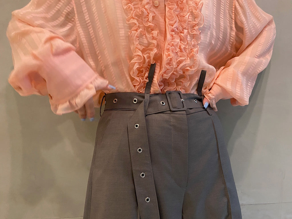 BELT DETAILED CULOTTE TROUSERS