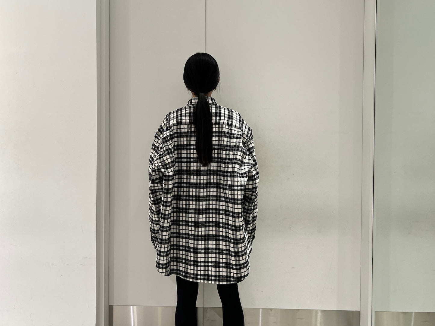 METALIZED WRINKLED PYJAMA SHIRT