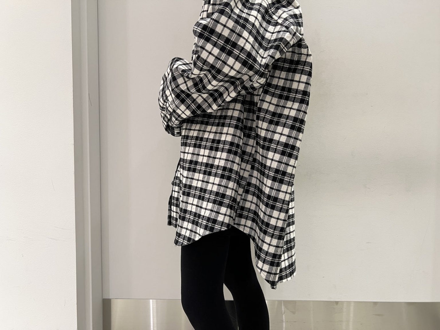 METALIZED WRINKLED PYJAMA SHIRT