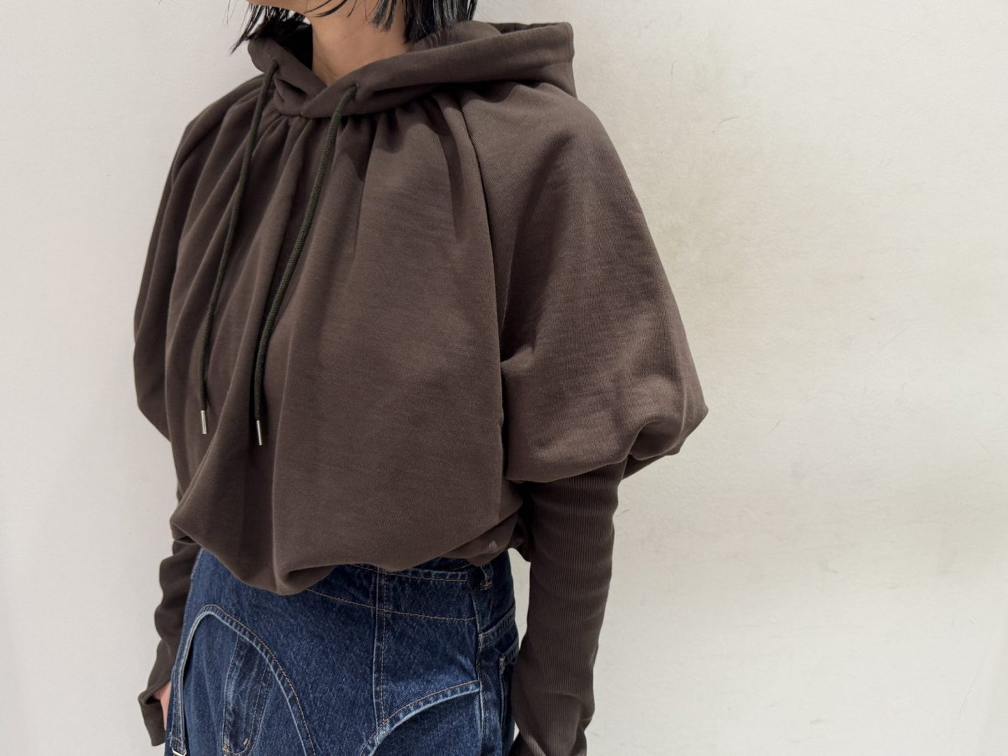 SWEAT BALLOON SLEEVE HOODIE【25AW】