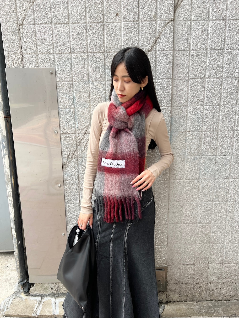 モヘアチェックストール【25AW】