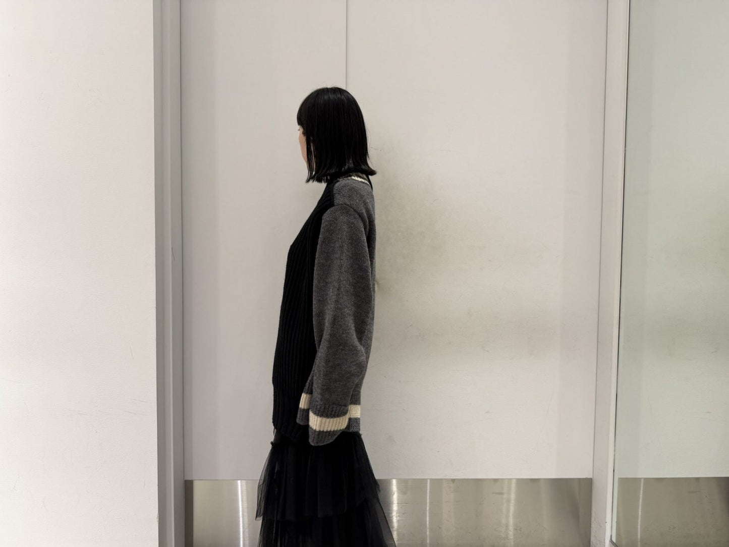 切替Vネックニット(BEACON)【25AW】