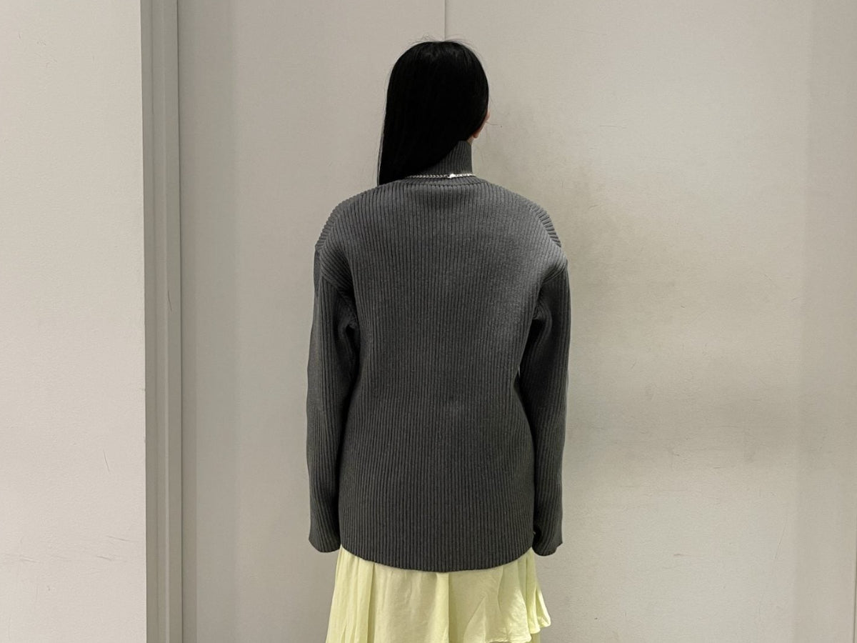 リブタートルニット(MEN)