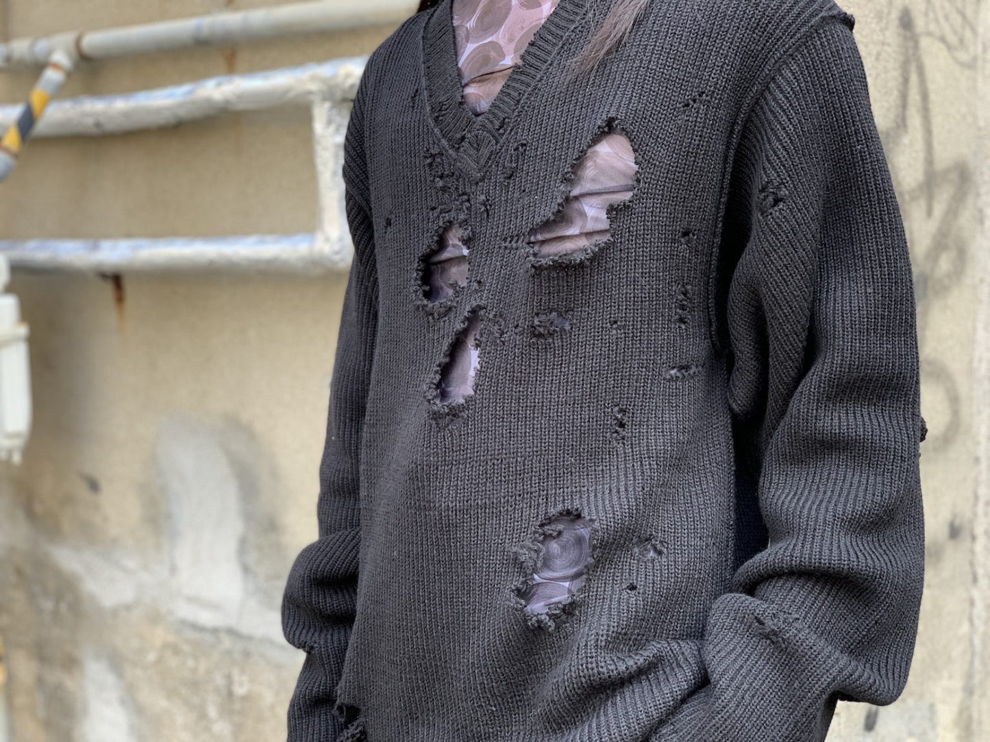 DESTROYED SWEATER