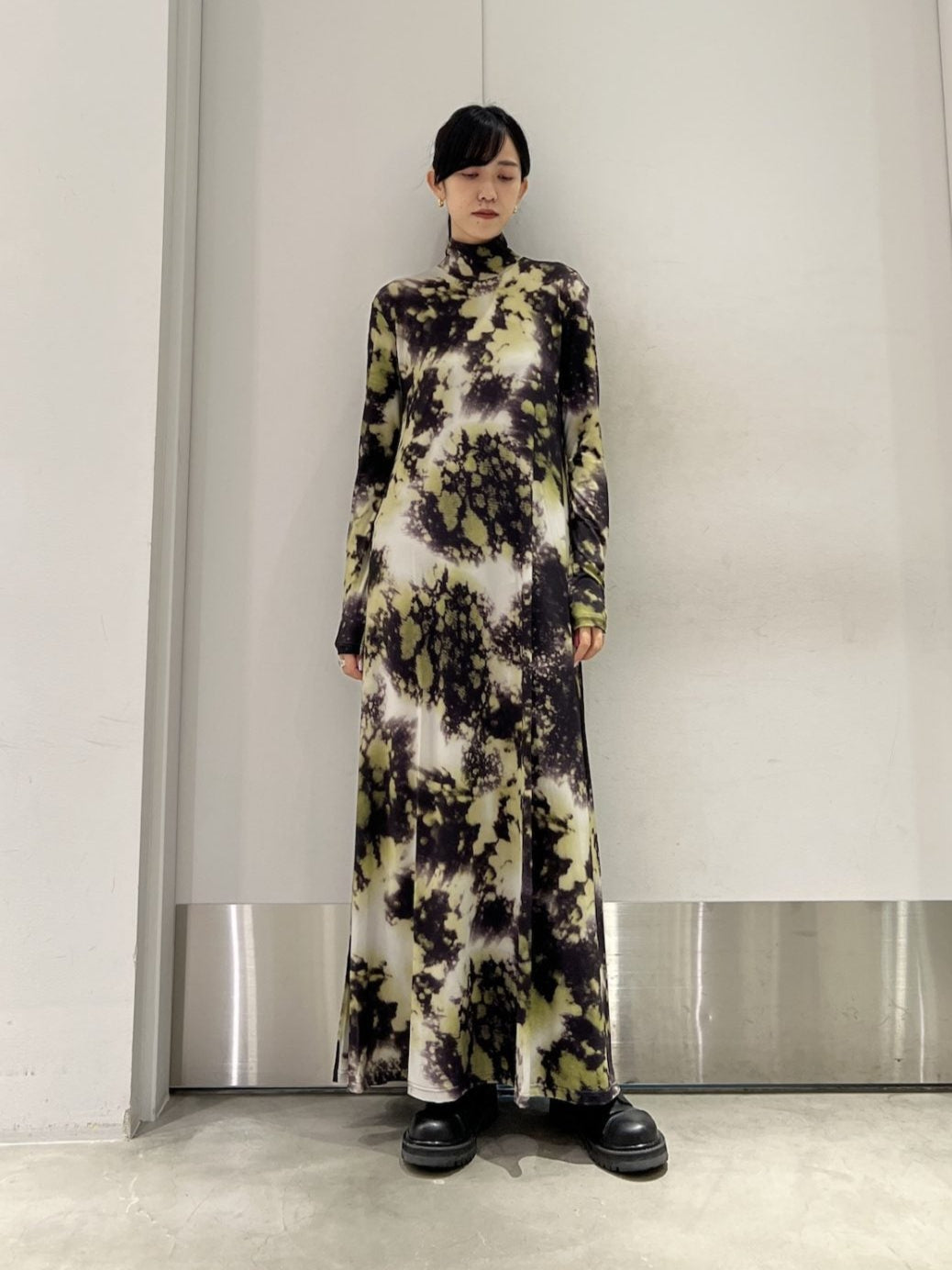 総柄ハイネックワンピース【25AW】
