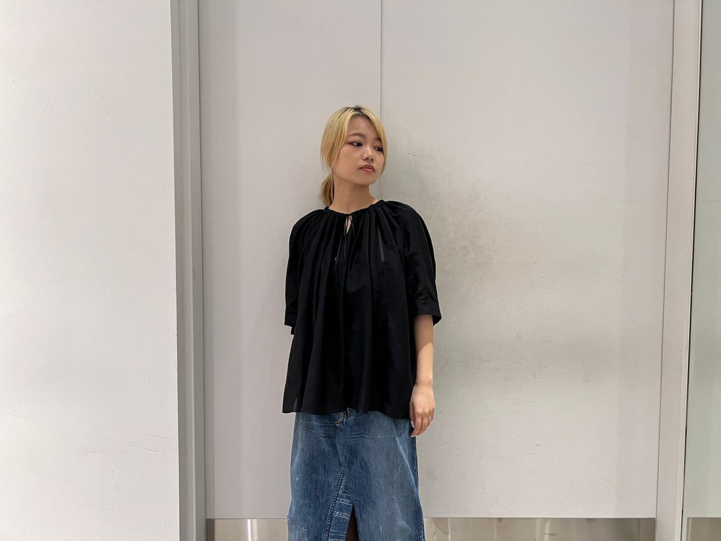 COTTON SILK GATHER TOPS