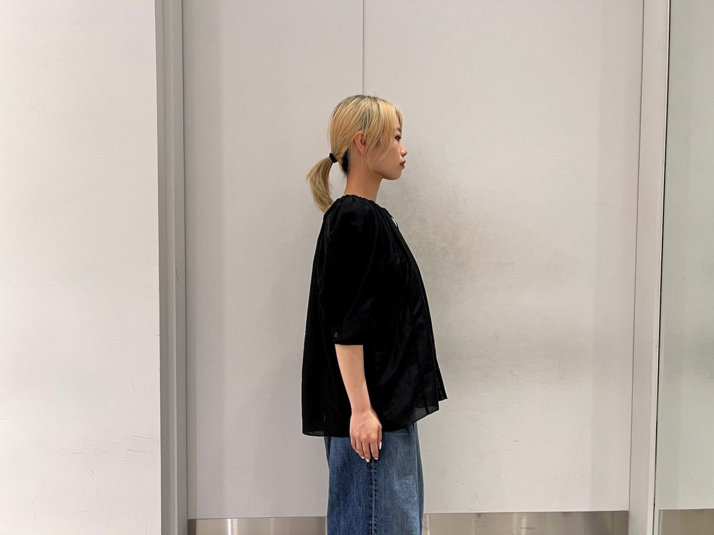 COTTON SILK GATHER TOPS