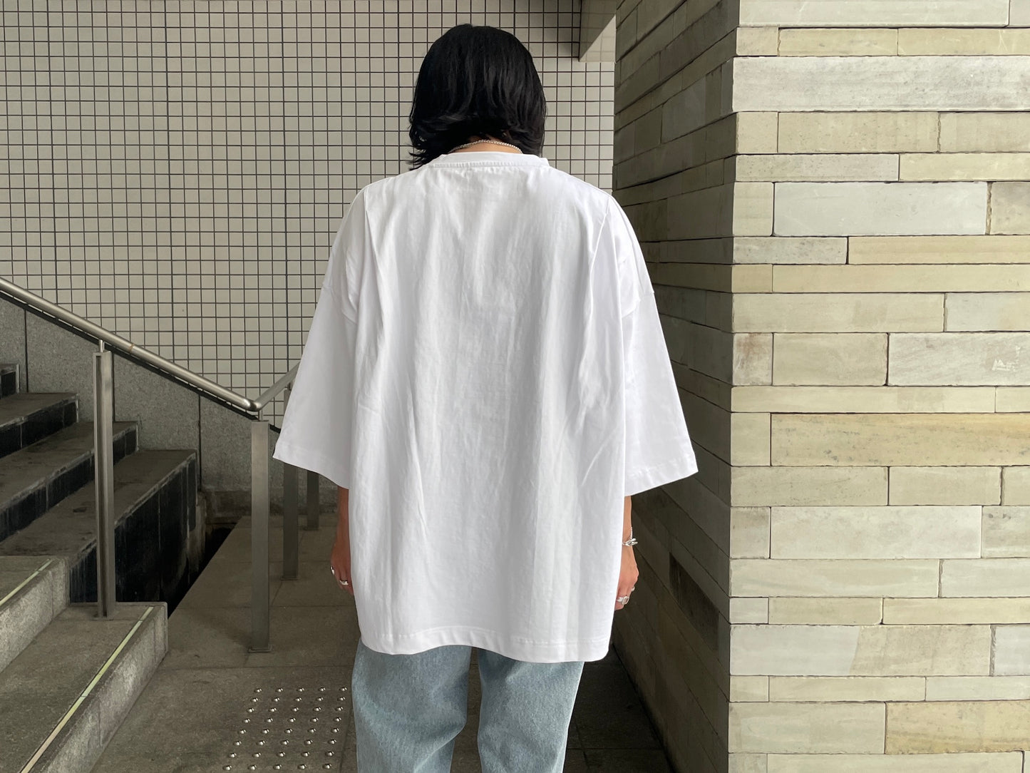 ビッグプリントタックTシャツ