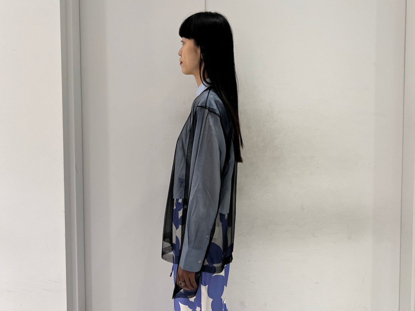 SHEER NYLON PULL OVER KNIT