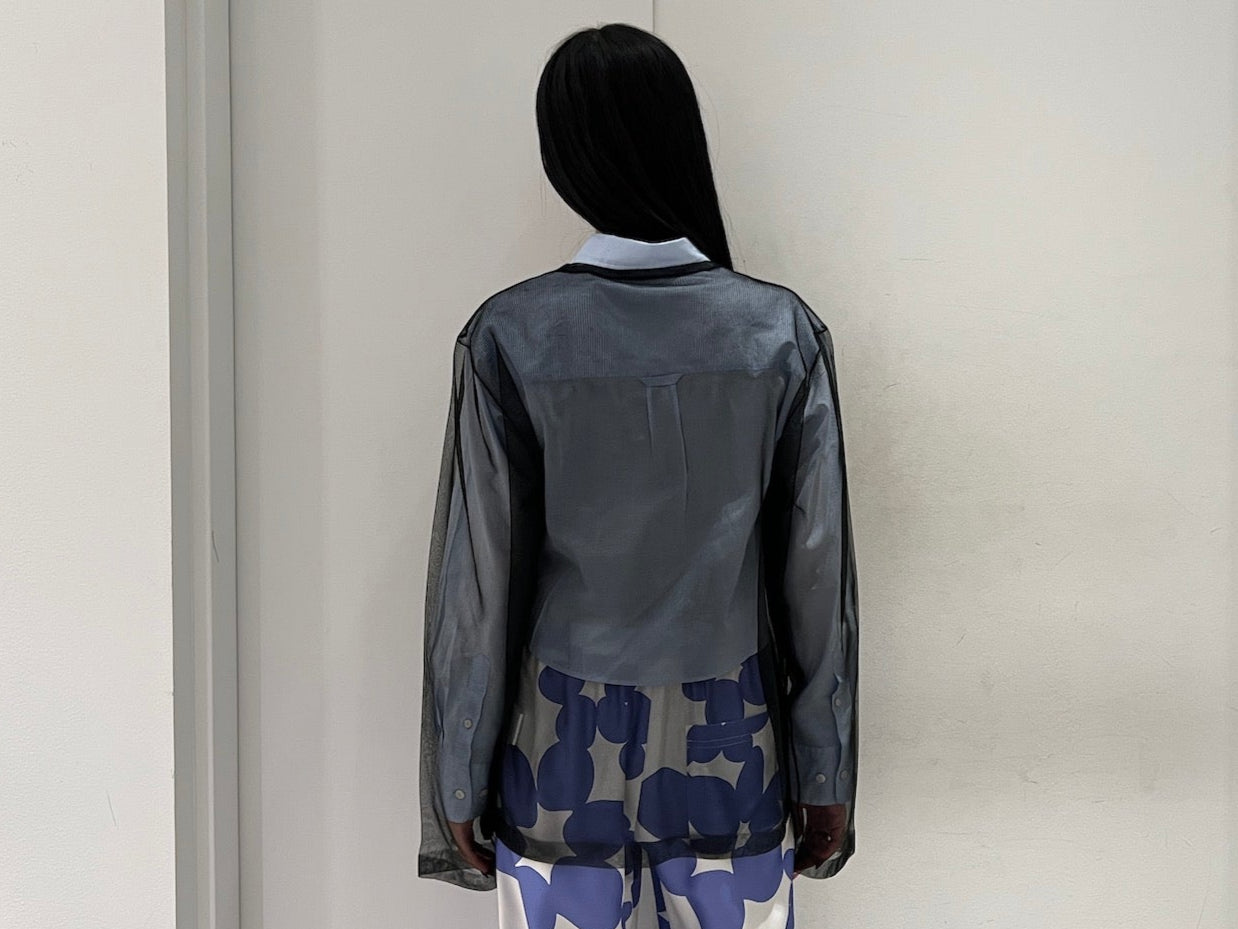 SHEER NYLON PULL OVER KNIT