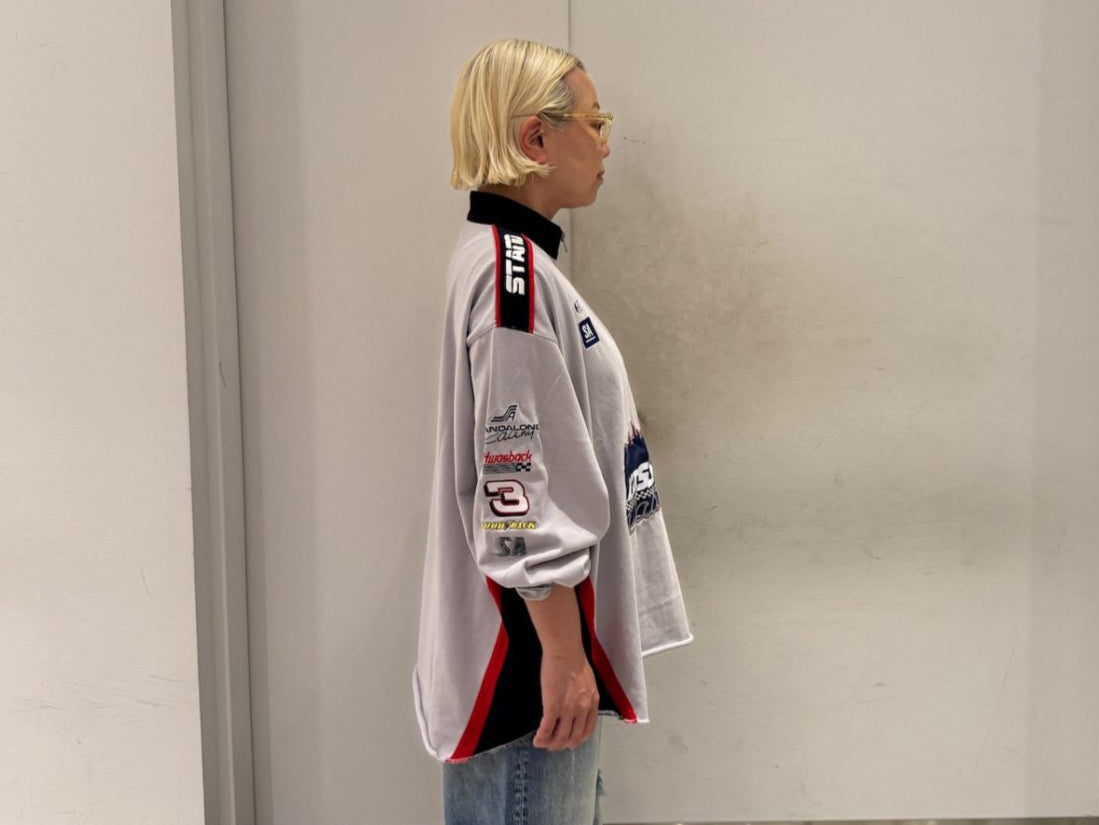 RACING EMBROIDERY HALF ZIP-UP【25SS】