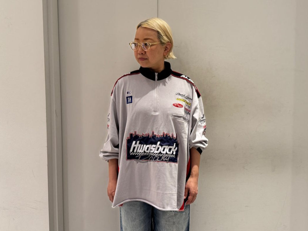 RACING EMBROIDERY HALF ZIP-UP【25SS】