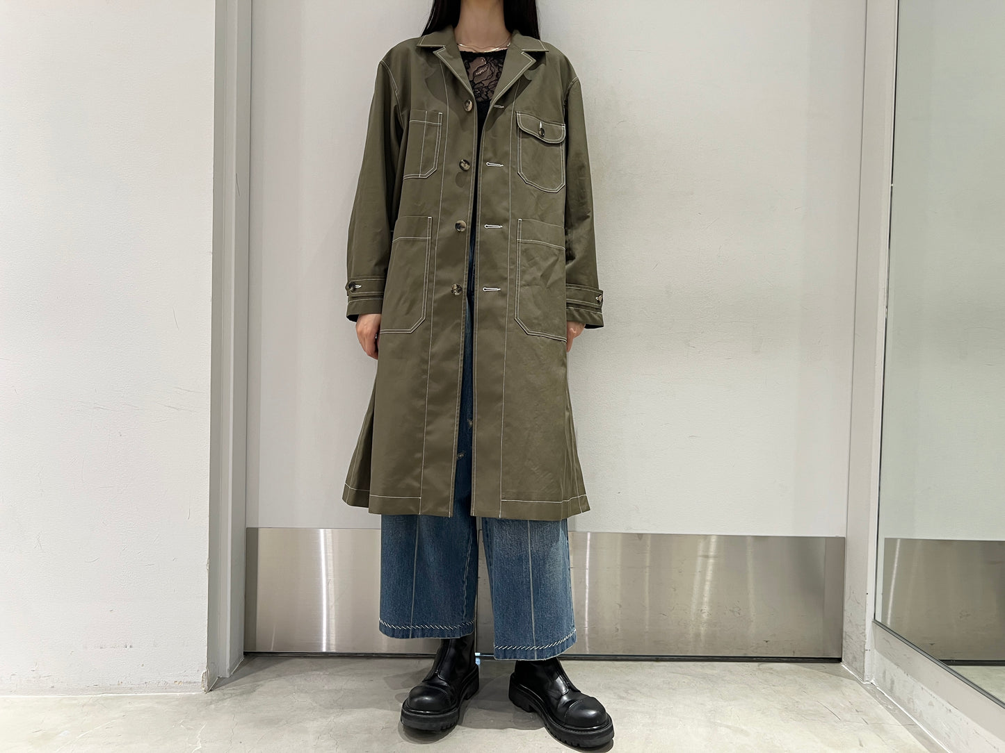 チュールレイヤードコート