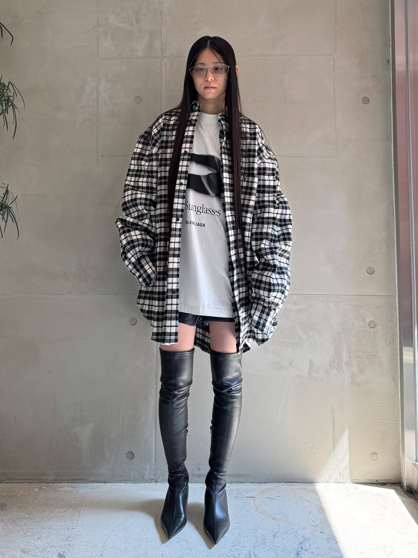 METALIZED WRINKLED PYJAMA SHIRT