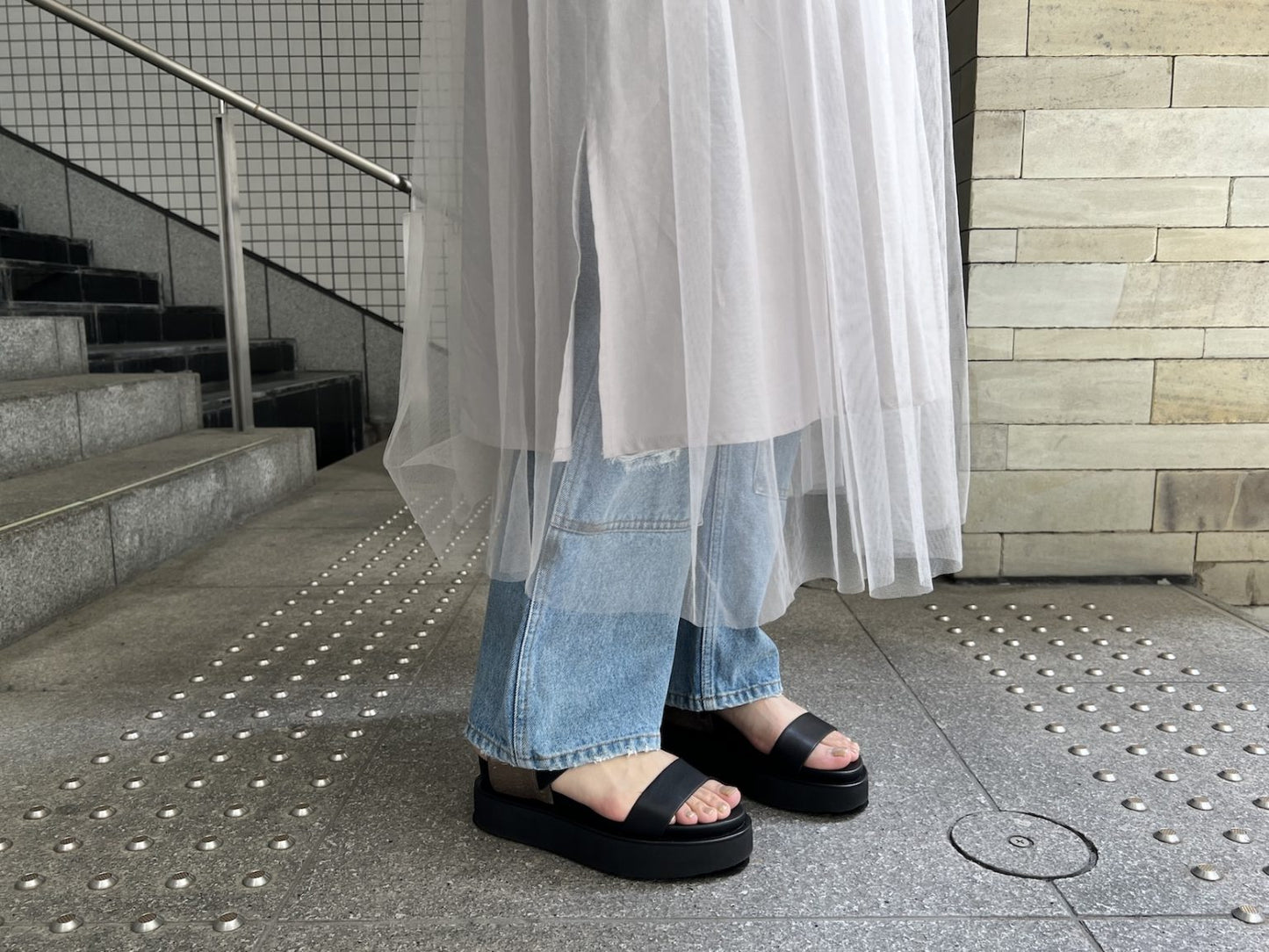 チュールワンピース