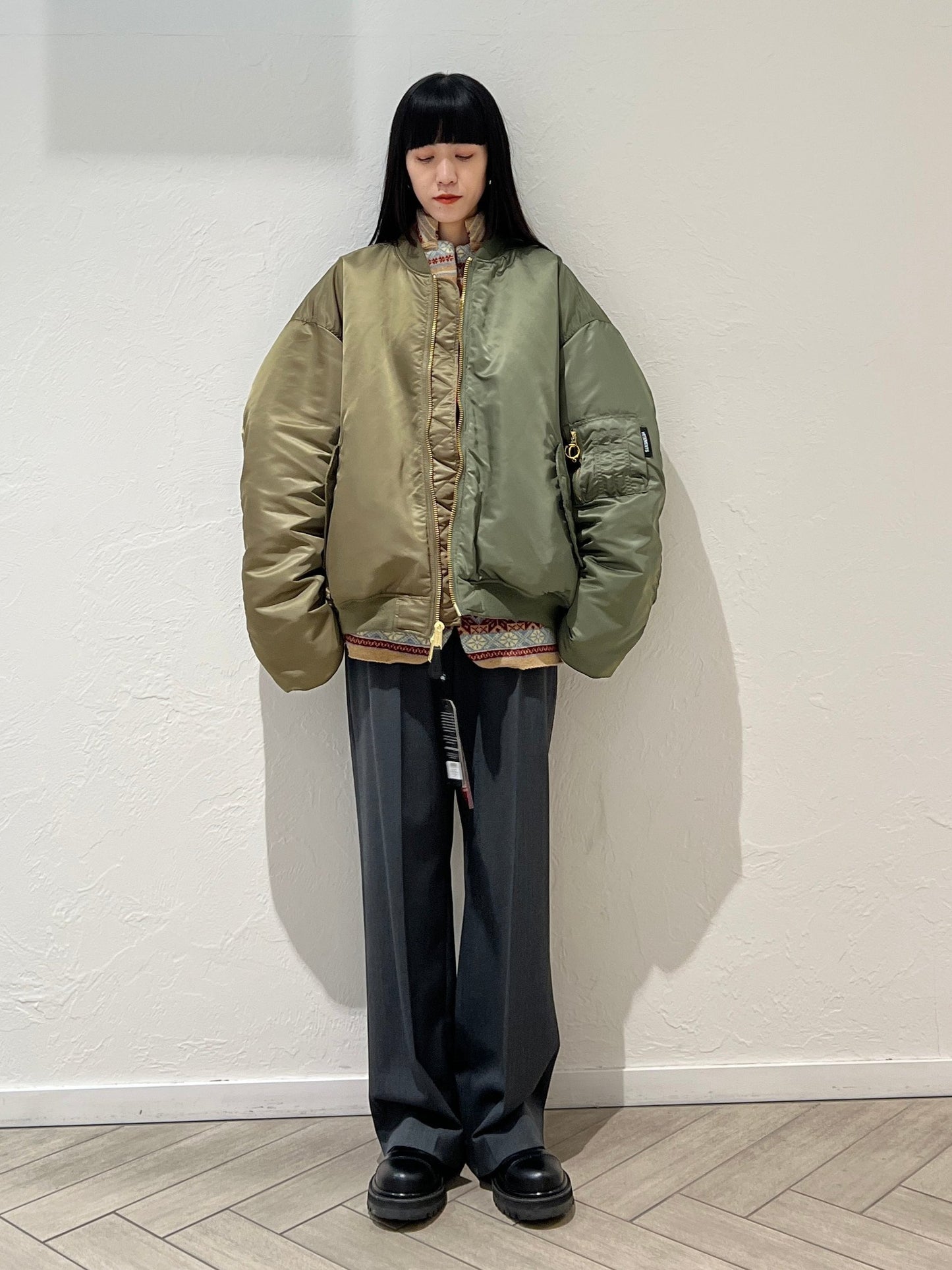 DOUBLE ZIP BOMBERJACKET
