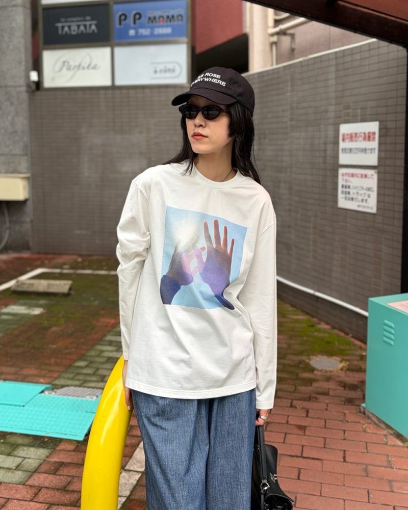 フォトプリントロングスリーブTシャツ