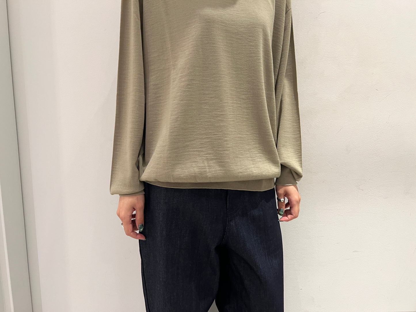 high neck pullover long sleeves knit