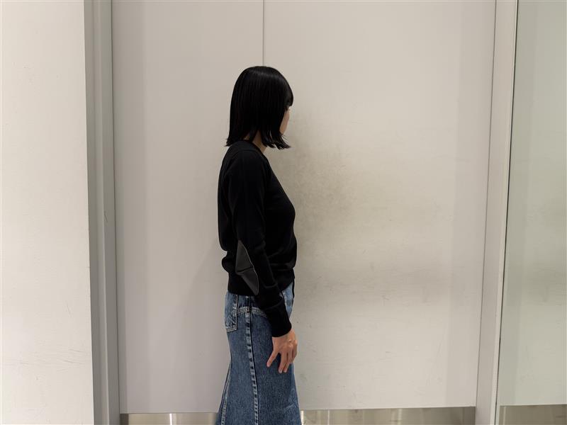エルボーパッチクルーニット【25AW】
