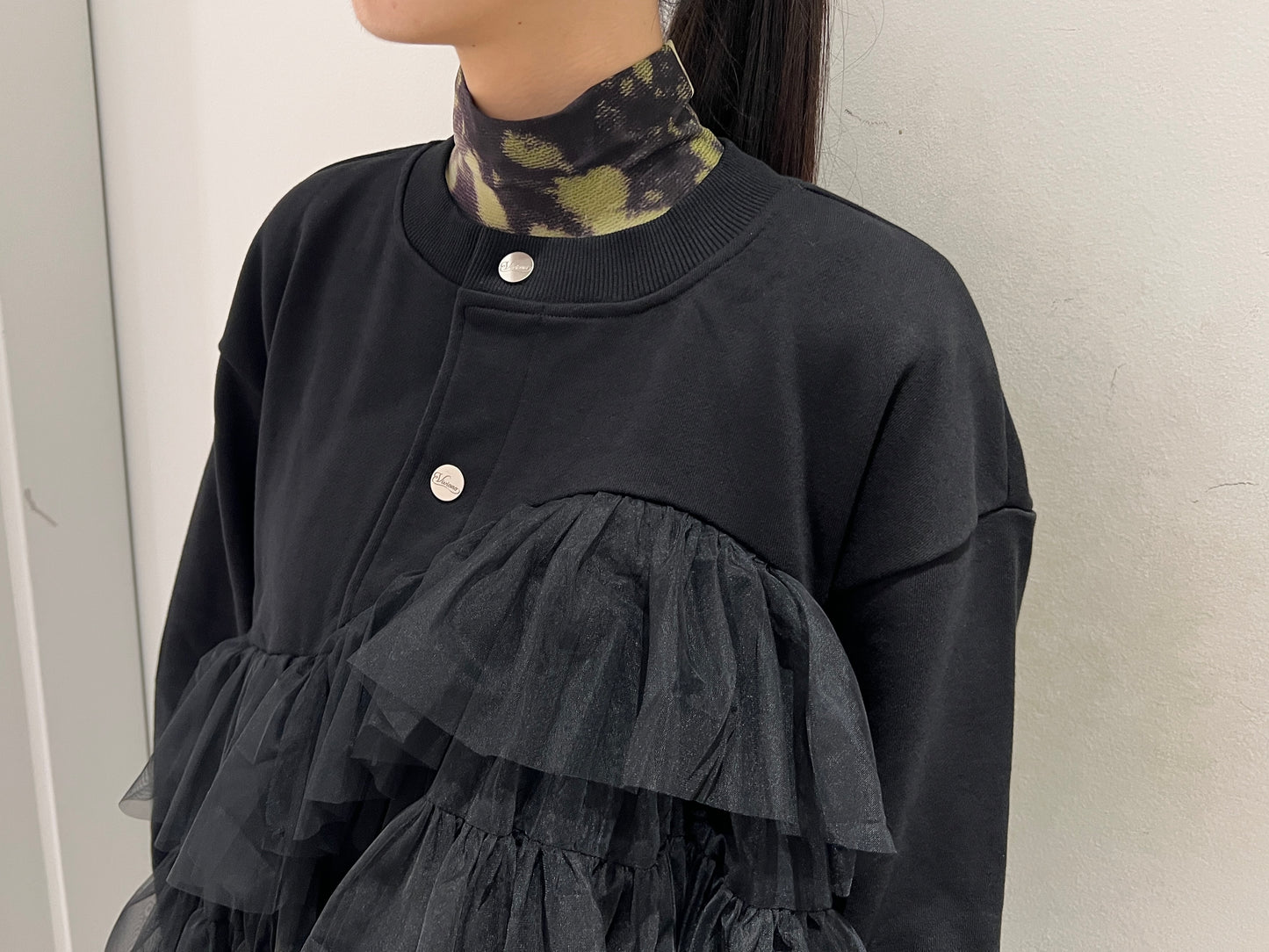 Tulle Jersey Cardigan【25AW】