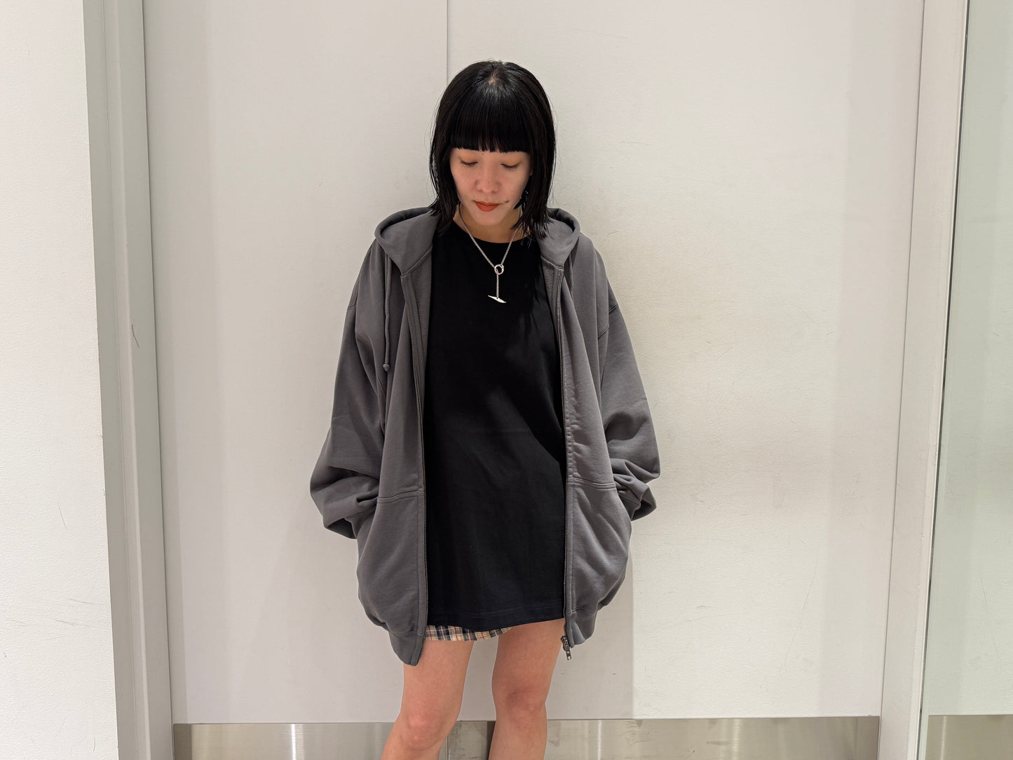 LOGO OVERSIZED ZIP-UP HOODIE【25AW】