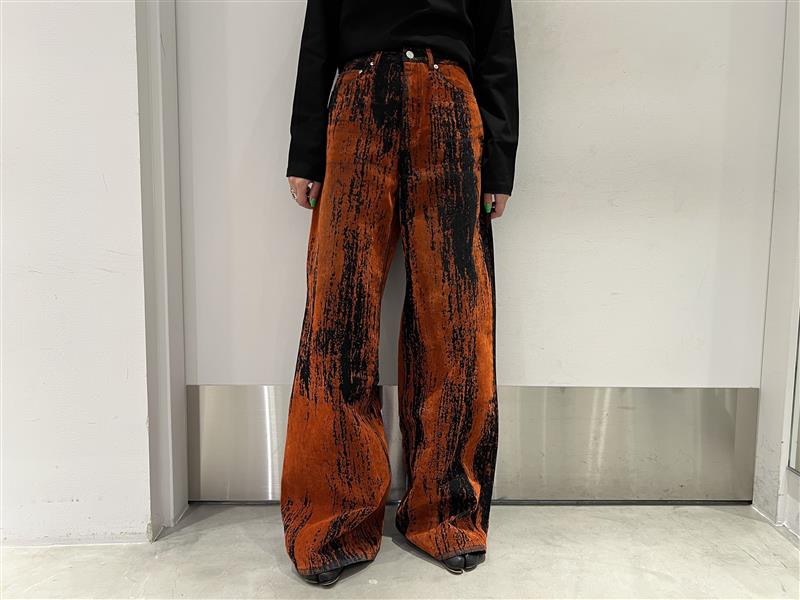 FLOCKED DENIM WIDE PANTS【25AW】