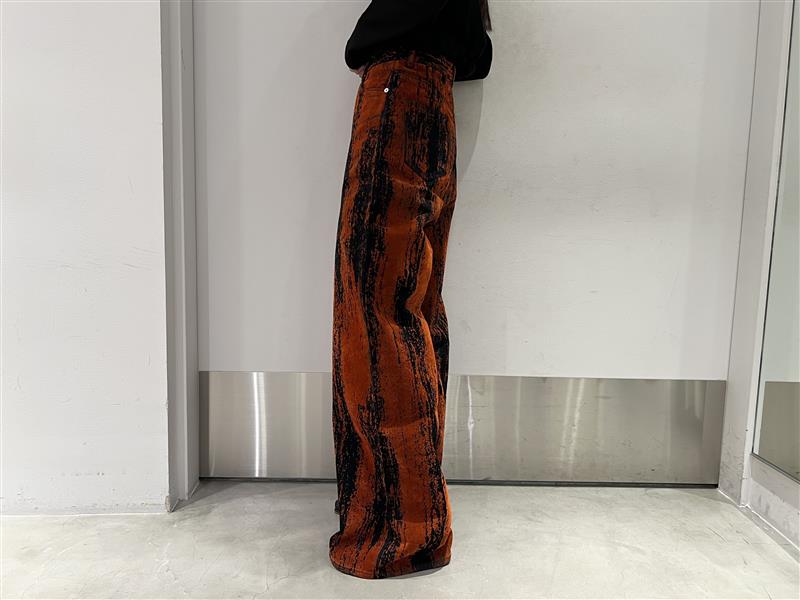 FLOCKED DENIM WIDE PANTS【25AW】