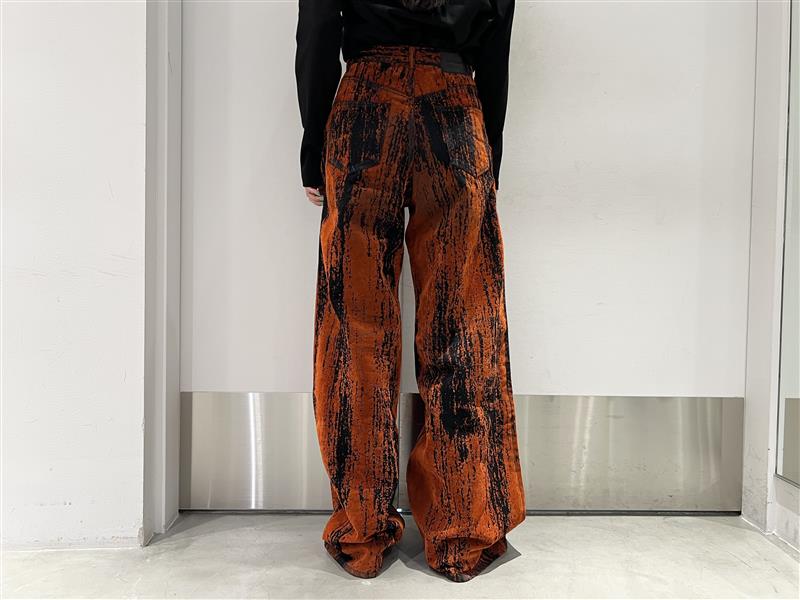 FLOCKED DENIM WIDE PANTS【25AW】