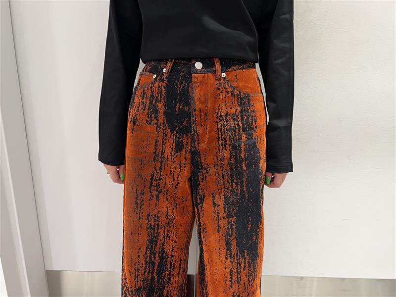 FLOCKED DENIM WIDE PANTS【25AW】
