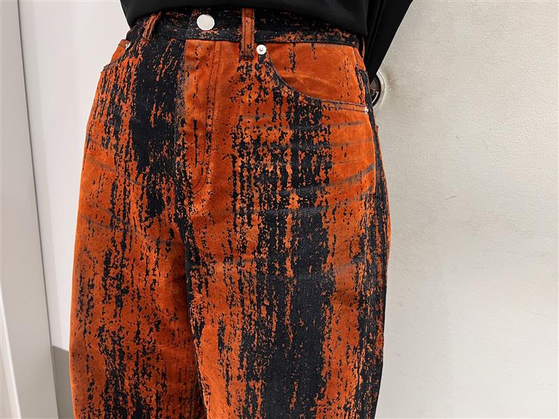 FLOCKED DENIM WIDE PANTS【25AW】