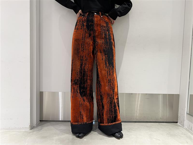 FLOCKED DENIM WIDE PANTS【25AW】