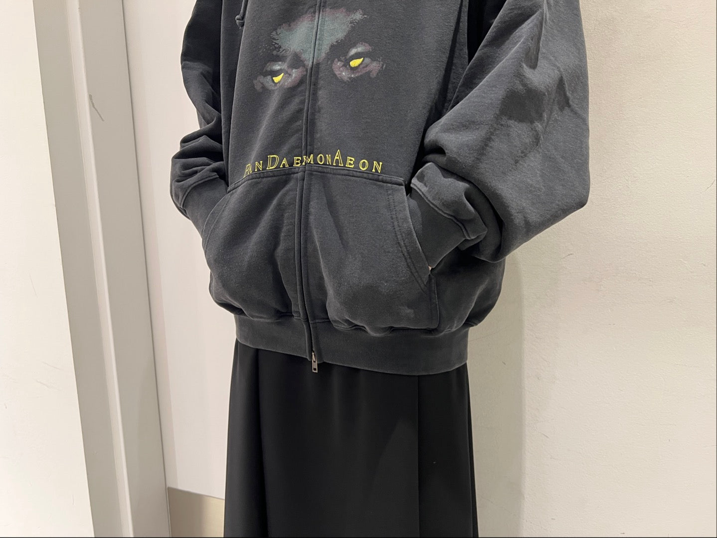 PANDAEMONAEON OVERSIZED ZIP-UP HOODIE【25AW】