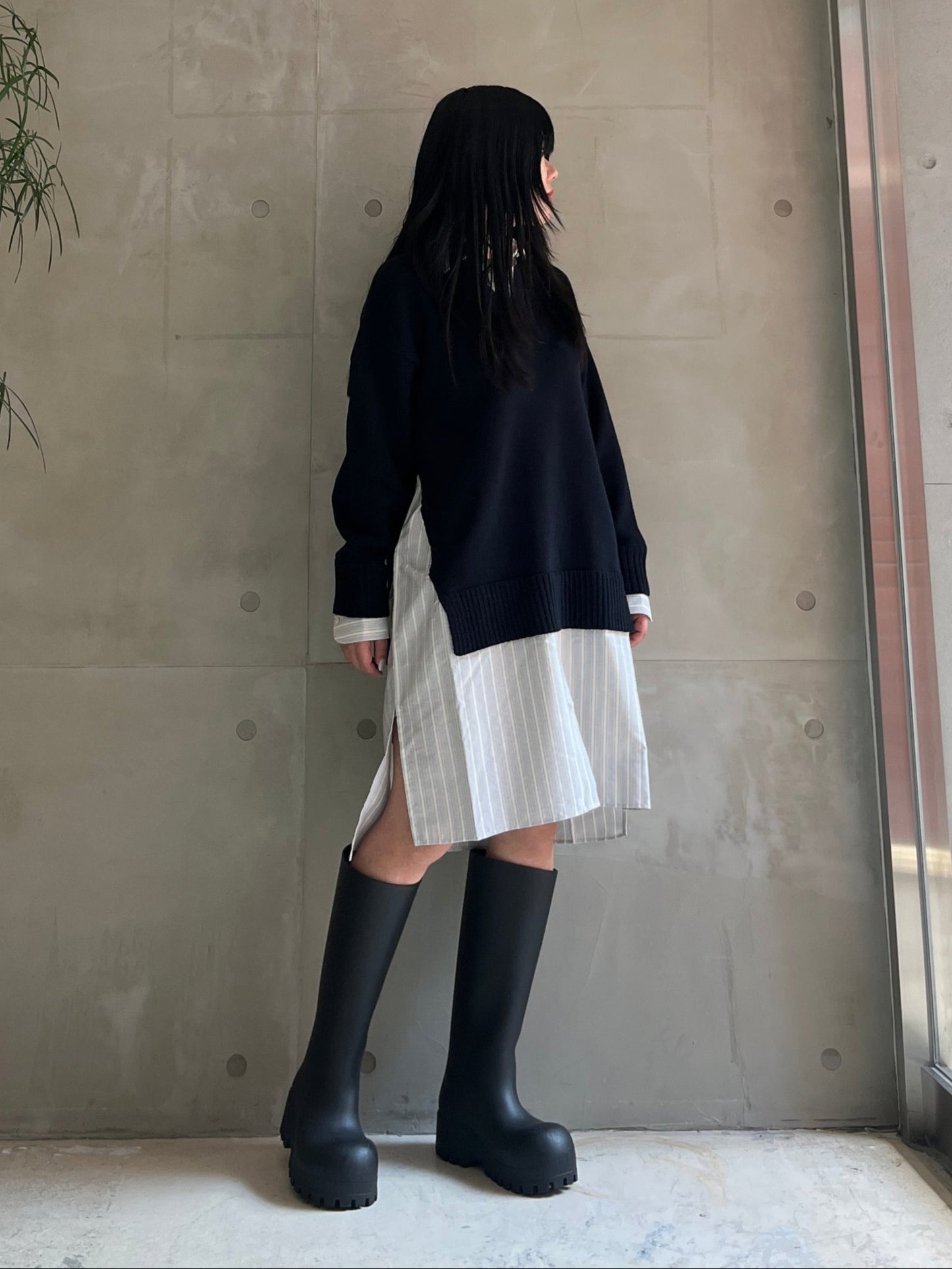 KNIT AND FABRIC DRESS【25AW】