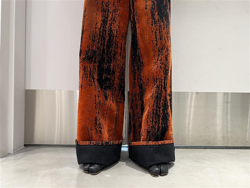 FLOCKED DENIM WIDE PANTS【25AW】