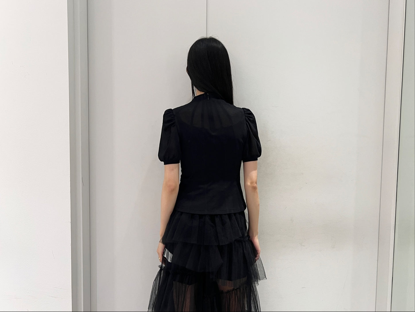 COTTON JERSEY PUFF SLEEVE T-SHIRT【25AW】