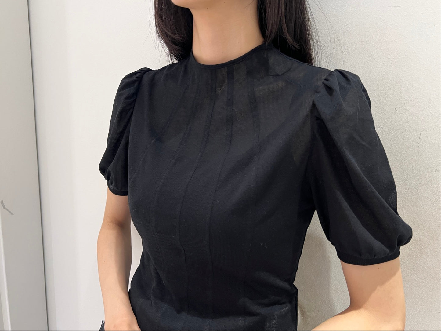 COTTON JERSEY PUFF SLEEVE T-SHIRT【25AW】