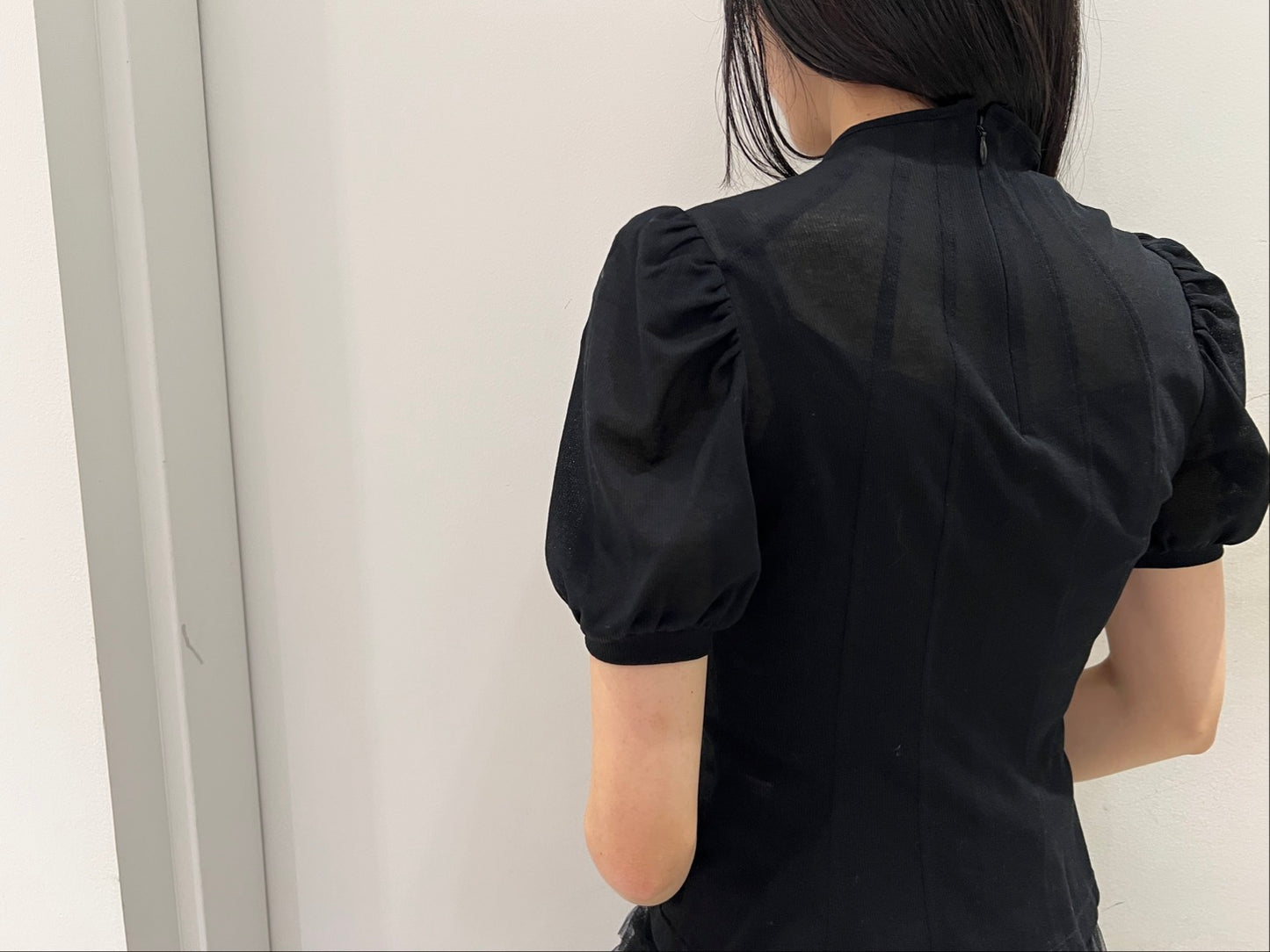 COTTON JERSEY PUFF SLEEVE T-SHIRT【25AW】