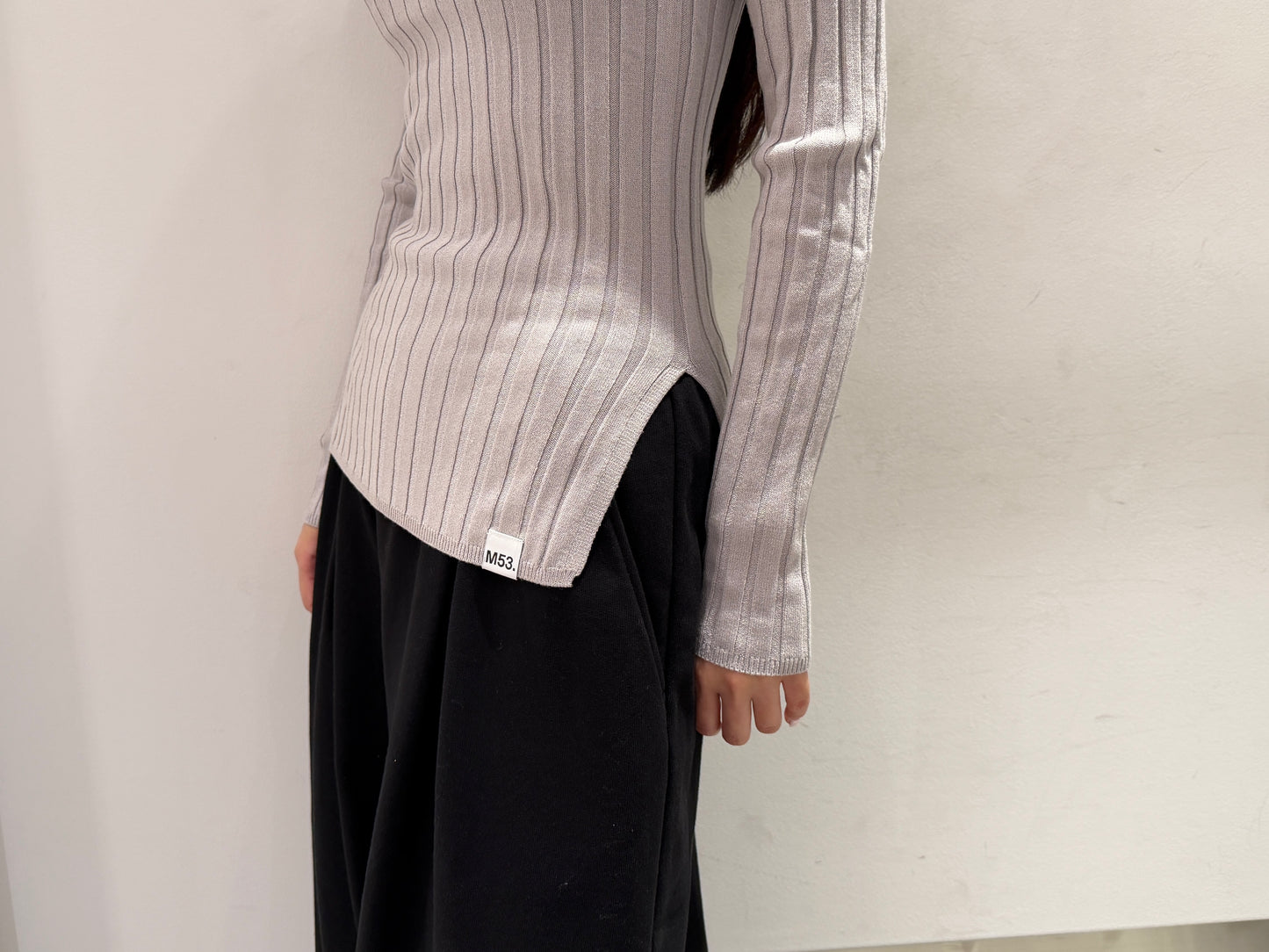 ワイドリブクルーネック