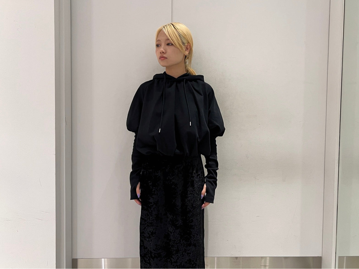 SWEAT BALLOON SLEEVE HOODIE【25AW】