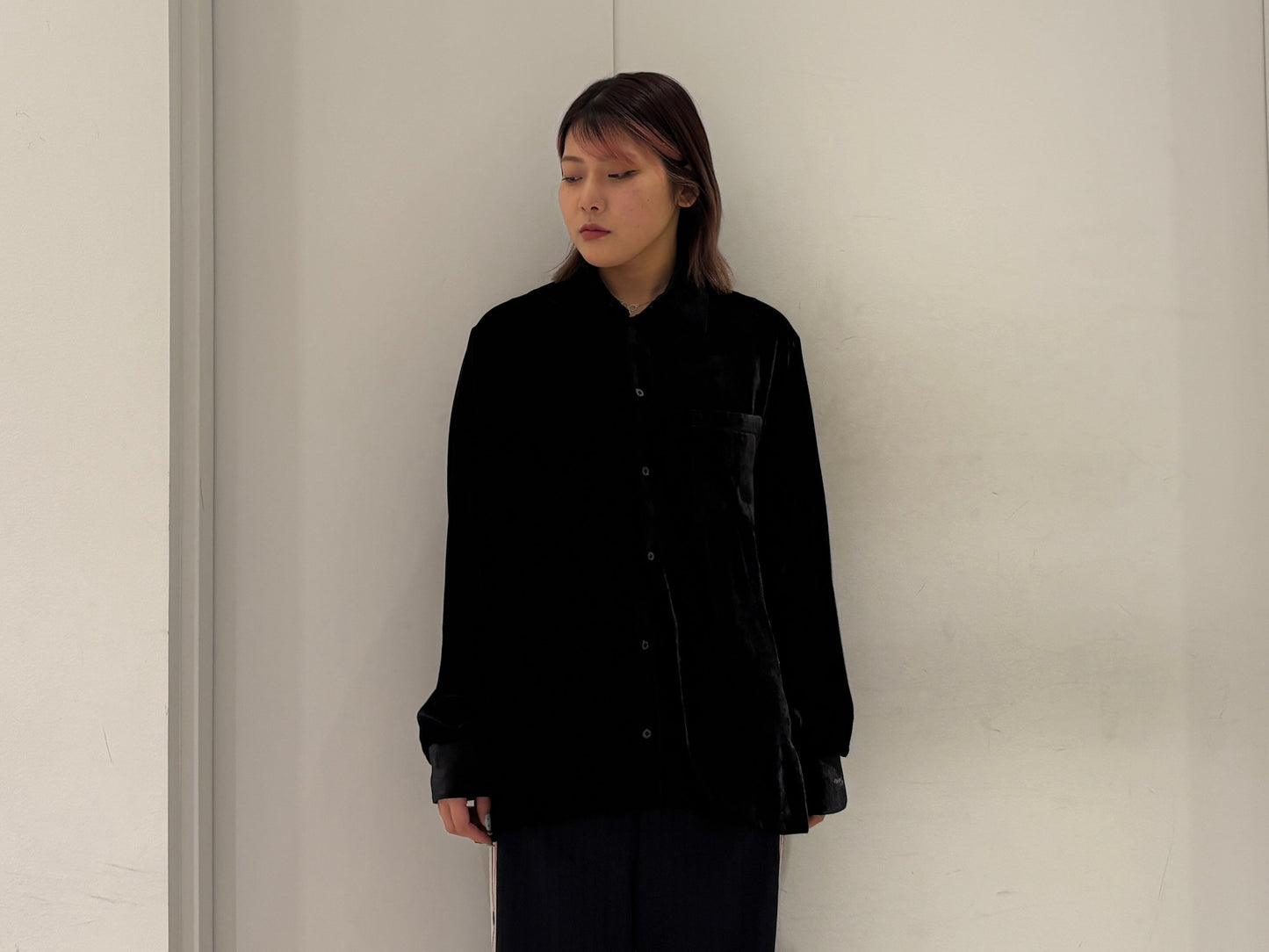 BOXY VELVET SHIRT【25SS】