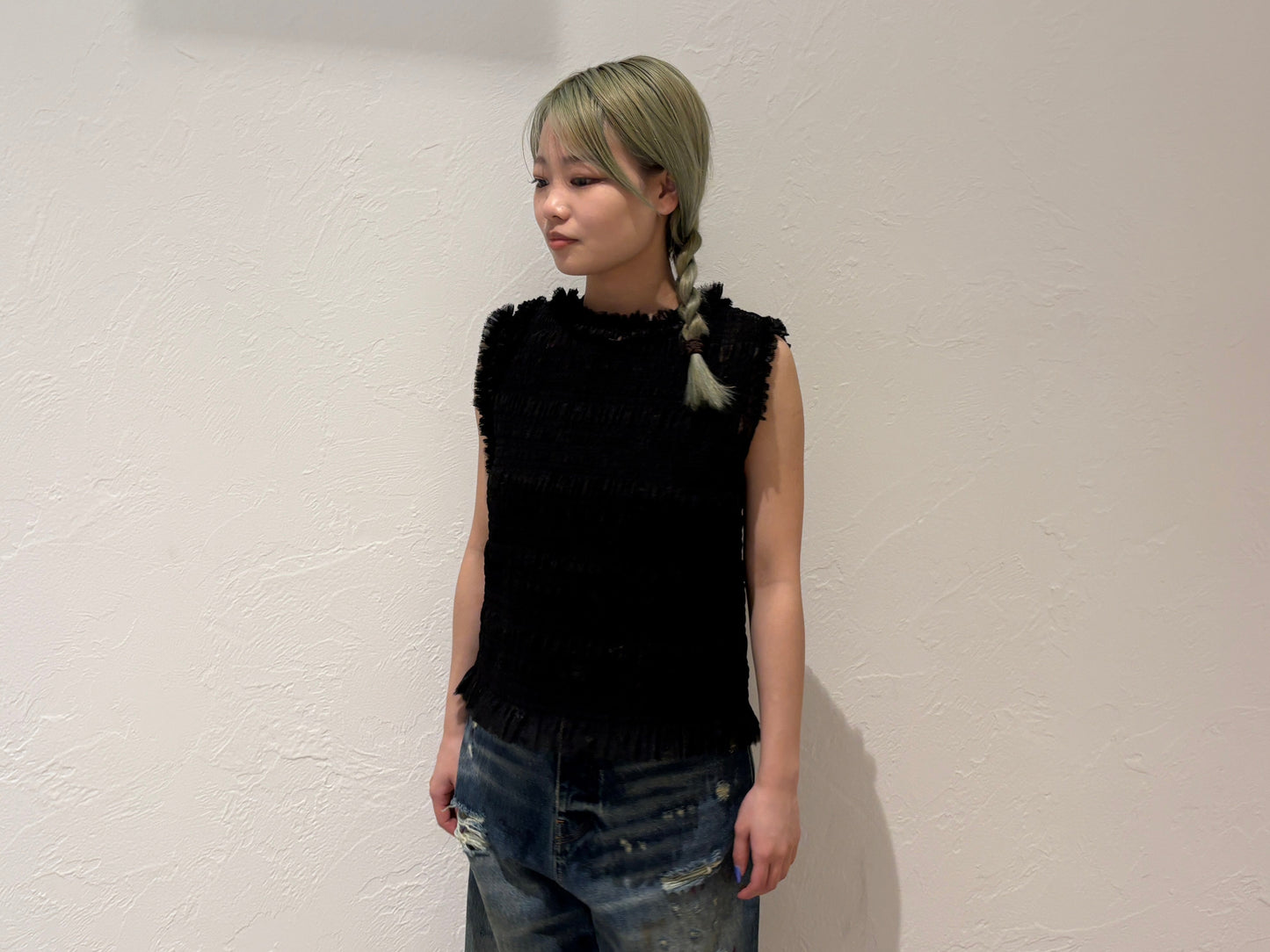PLEATED SLEEVELESS TOP【25SS】