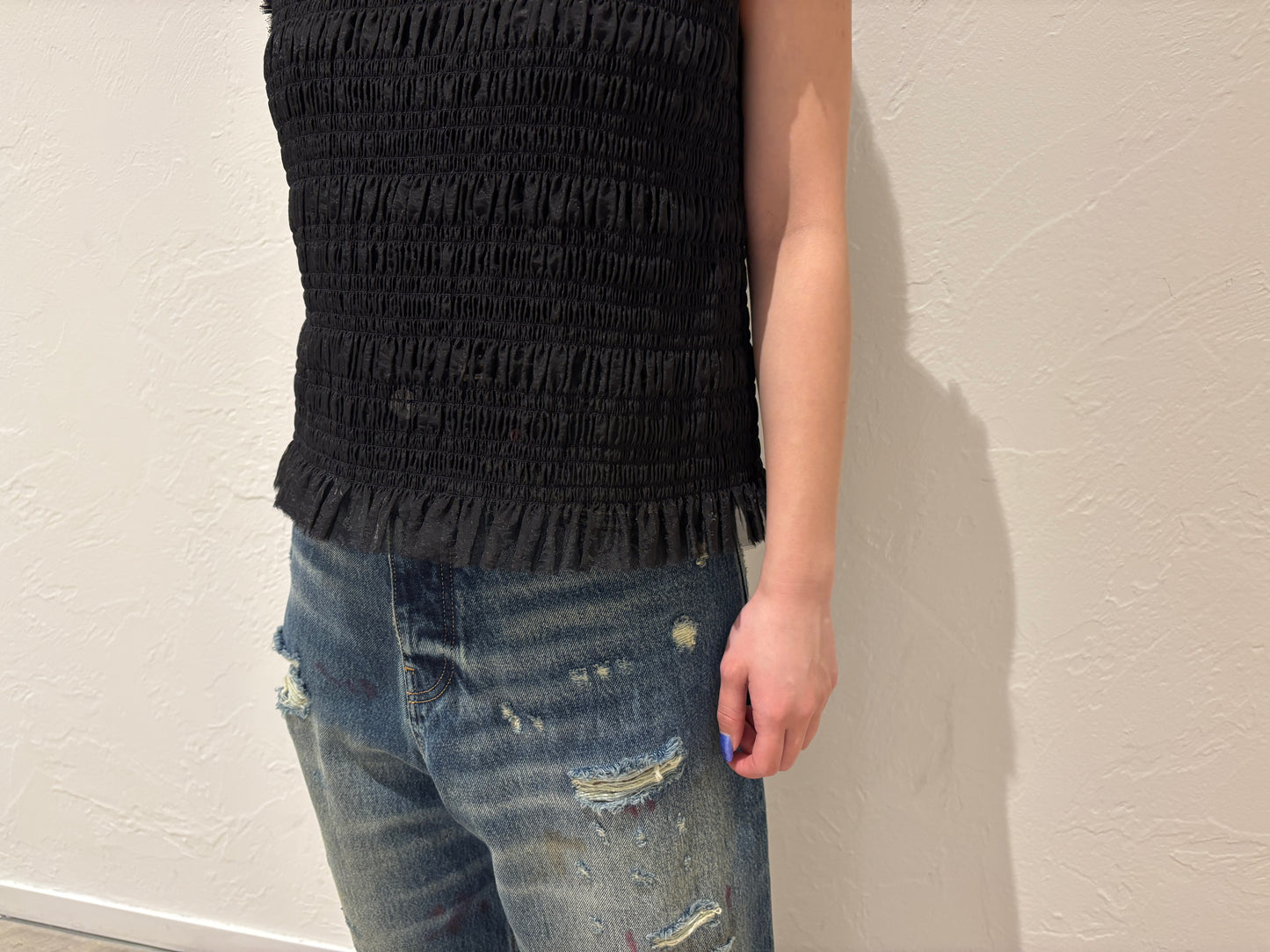 PLEATED SLEEVELESS TOP【25SS】